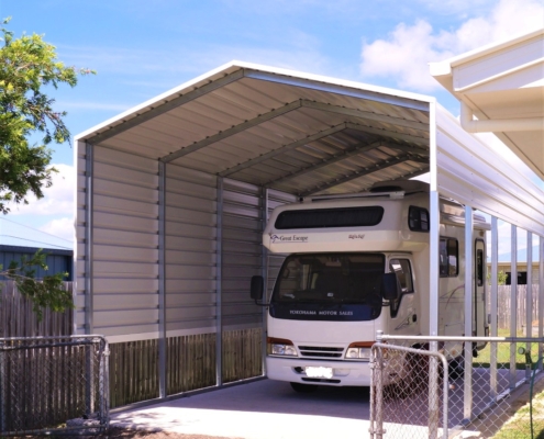 Shade sheds for caravans