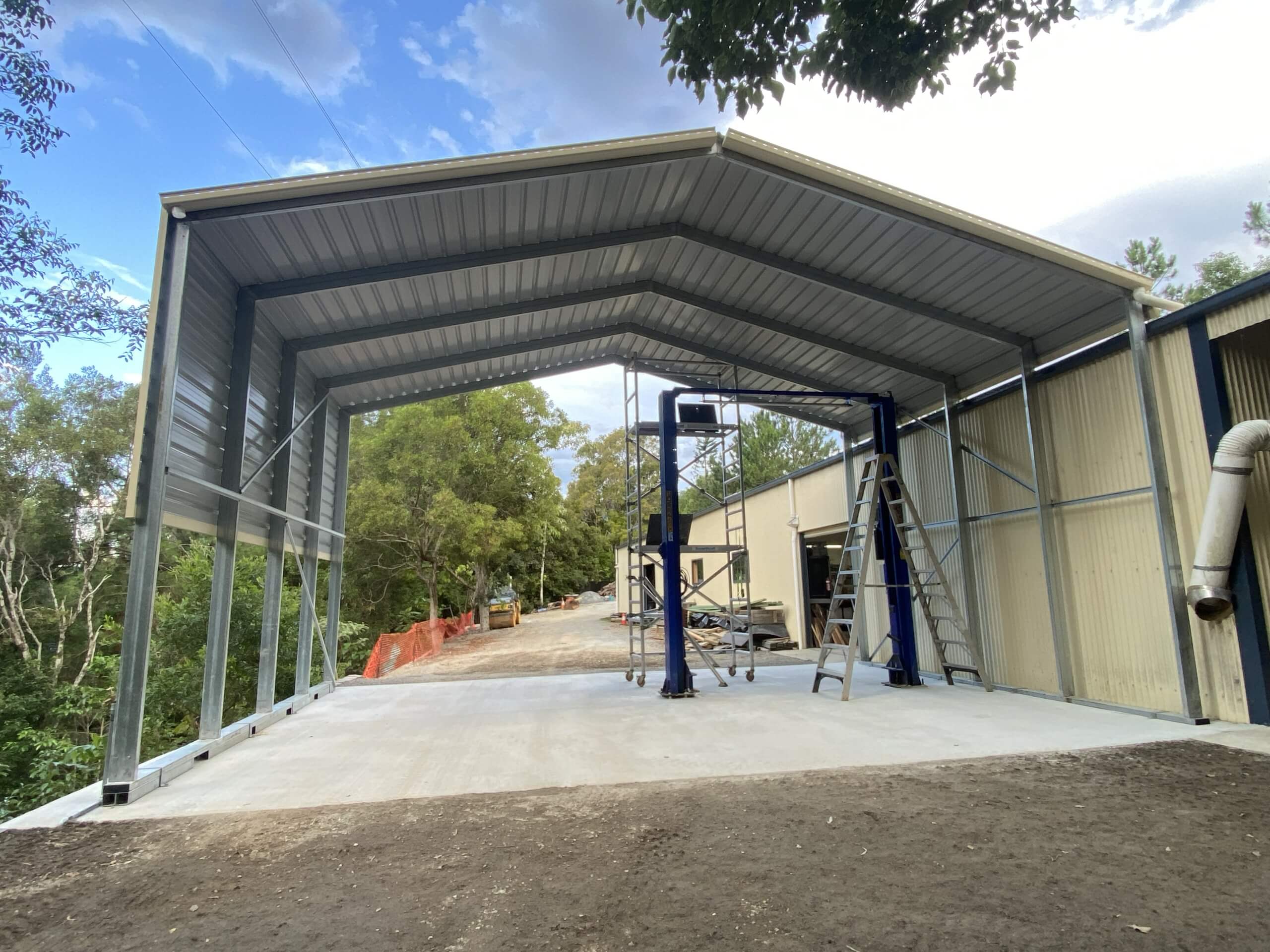 a building under construction with scaffolding