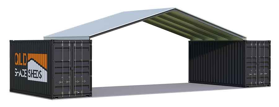 Car parked under metal shelter